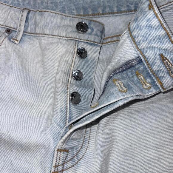 GRLFRND White Helena Shorts Size 26 Distressed Button Fly Super Short n’ Sweet - Picture 2 of 14